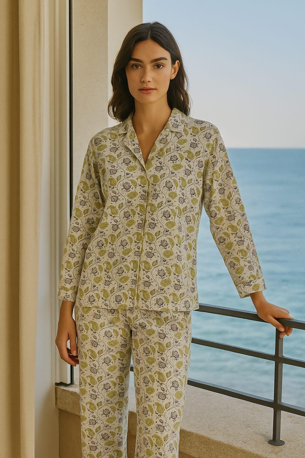 Slumber in style with our handcrafted cotton printed sleepwear