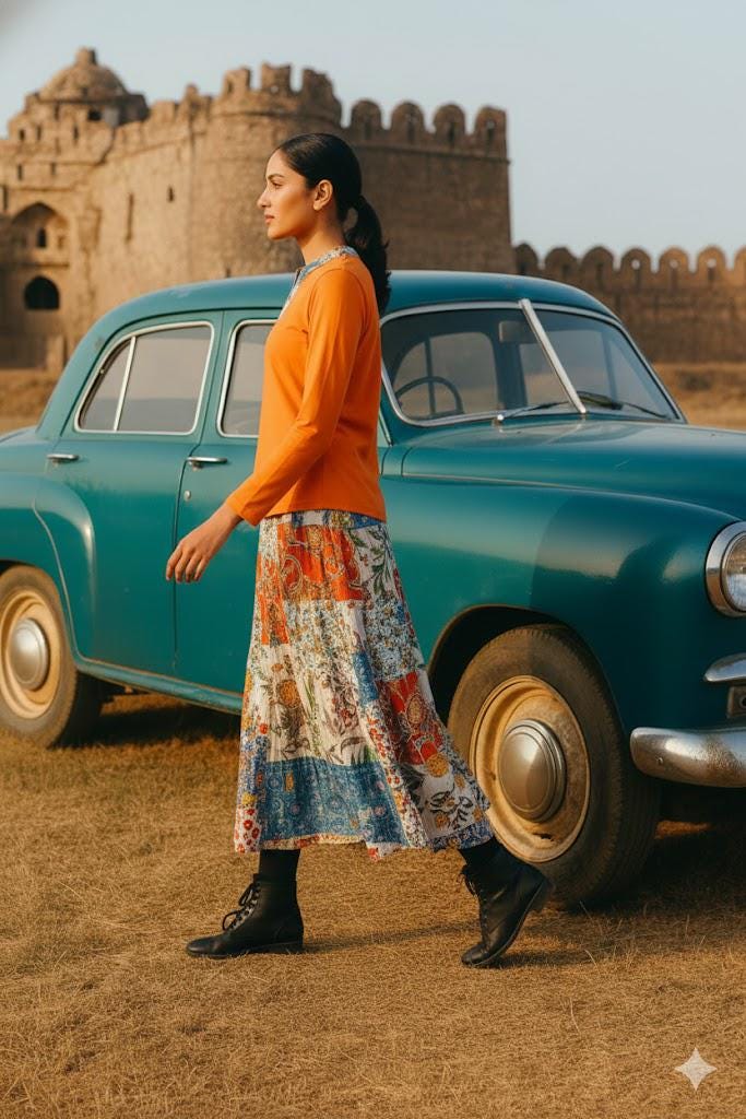 Floral Rayon Tiered Maxi Skirt | Boho Patchwork Skirt