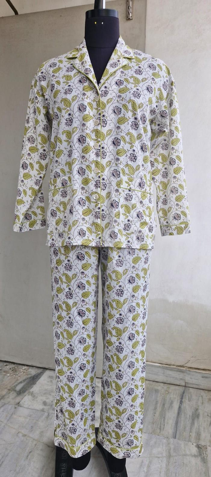 Slumber in style with our handcrafted cotton printed sleepwear